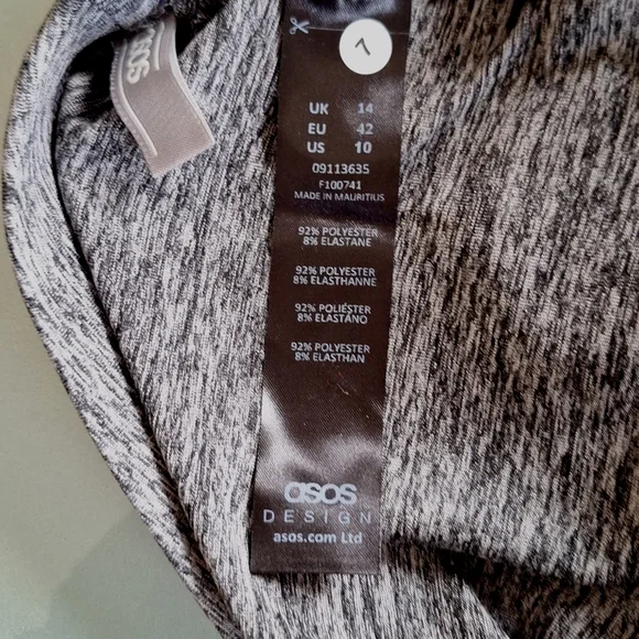 New NWOT Asos Gray Heather Leggings Size 10 - Picture 4 of 5